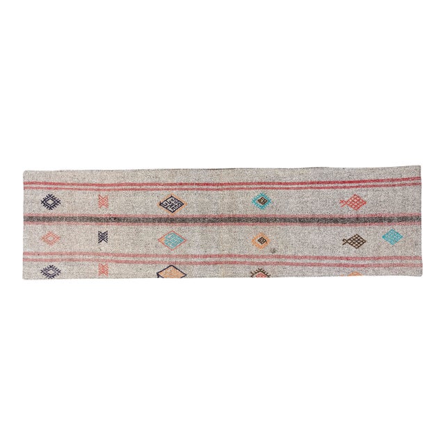 Organic Oushak Vintage Kilim For Sale