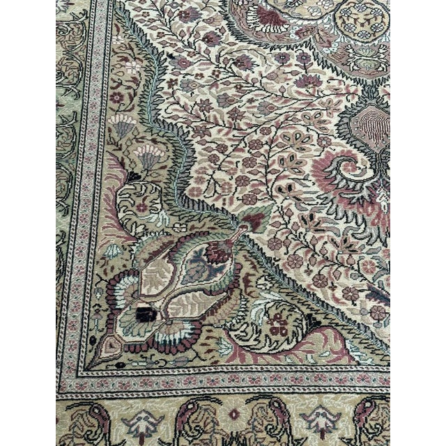 1980s Old Turkish Kaisari Area Rug 6x10 For Sale - Image 9 of 10