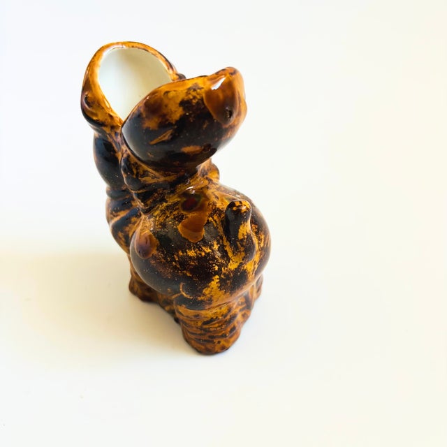 Mid-Century Modern Small Ceramic Hippo Vase or Planter For Sale - Image 3 of 9