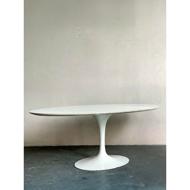 Wood Vintage Boho Knoll Saarinen Tulip Table For Sale - Image 7 of 12