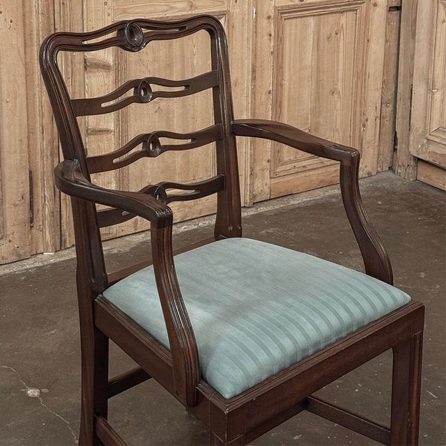 Set of 10 Edwardian Mahogany Dining Chairs Includes 2 Armchairs For Sale - Image 13 of 18