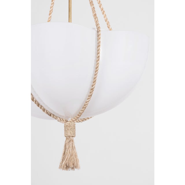 Metal Hudson Valley Lighting Amberley 20 in. 1 Light Pendant in Vintage Gold Leaf Finish For Sale - Image 7 of 11