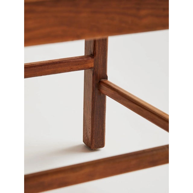 The Vintage Solid Wood Geometric Ladder Back Dining Chairs For Sale - Image 10 of 14