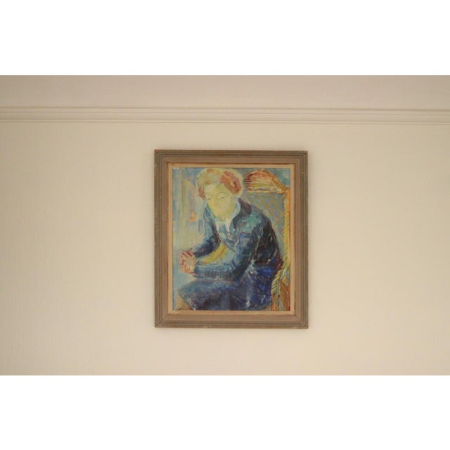 Nils Öst, Portrait, 1960s, Oil on Canvas, Framed For Sale - Image 5 of 11
