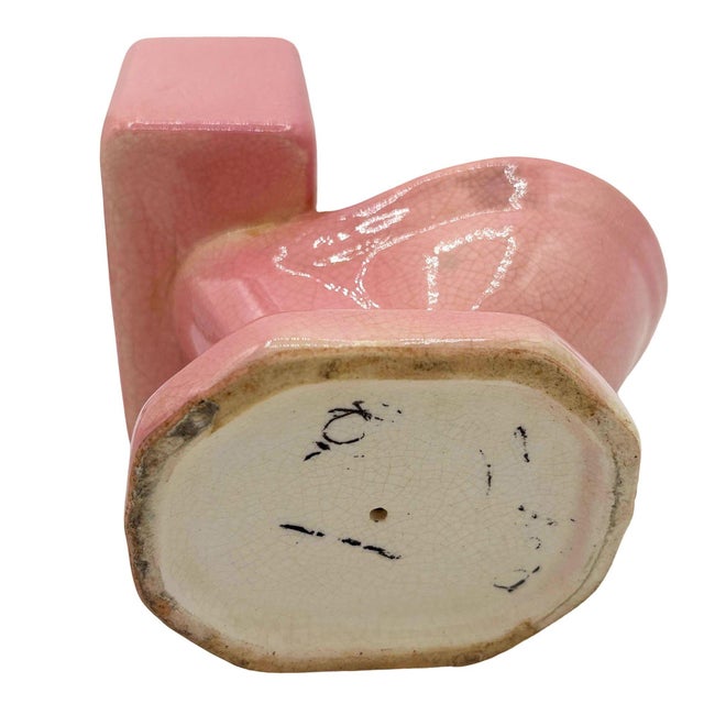 1950s Mid 20th Century Pink "Little John" Toilet Ashtray Cigarette Holder by Artmark, Japan For Sale - Image 5 of 6
