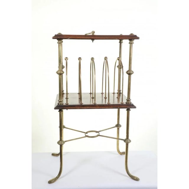 Regency Style Brass Letter Table, 1920s For Sale - Image 13 of 13