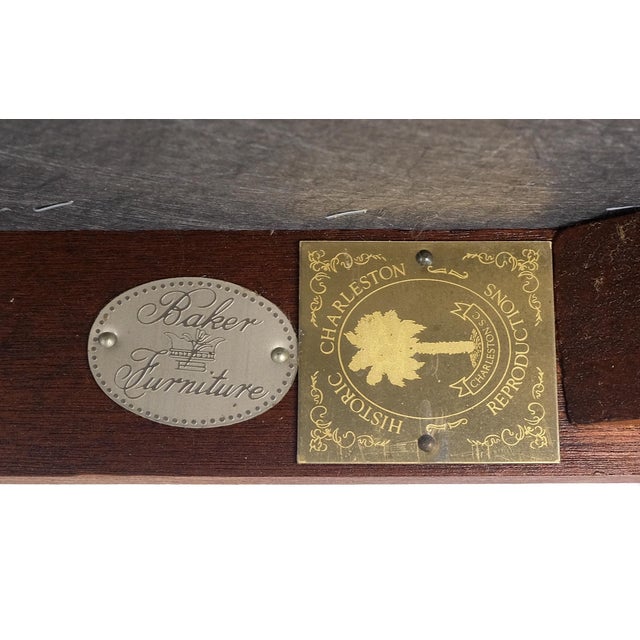 Wood Baker Charleston Collection Mahogany Banded Dining Table 6 Chairs Set Stunning! For Sale - Image 7 of 18