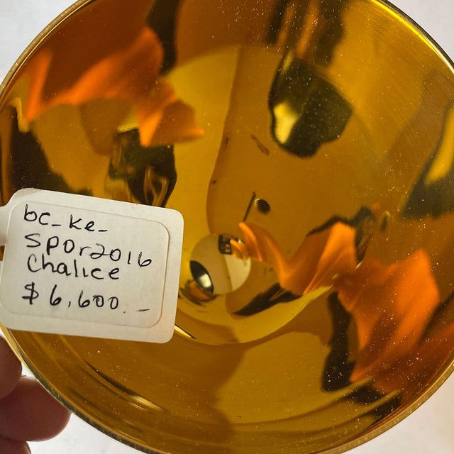 Vintage German Bernd Cassau Paderborn Gilt Sterling Silver Chalice For Sale - Image 11 of 12