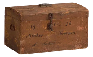 Antique Travel Chest with Year Inscription, 1936