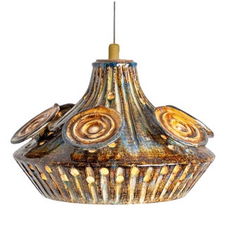 Ceramic Brown Pendant, 1970 For Sale