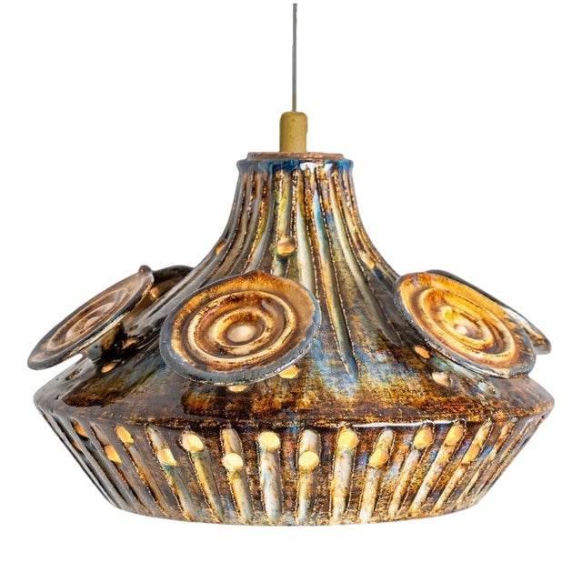 Ceramic Brown Pendant, 1970 For Sale
