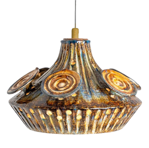 Ceramic Brown Pendant, 1970