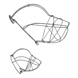 Early 20th Century Wire Dog Head Sculptures - a Pair For Sale