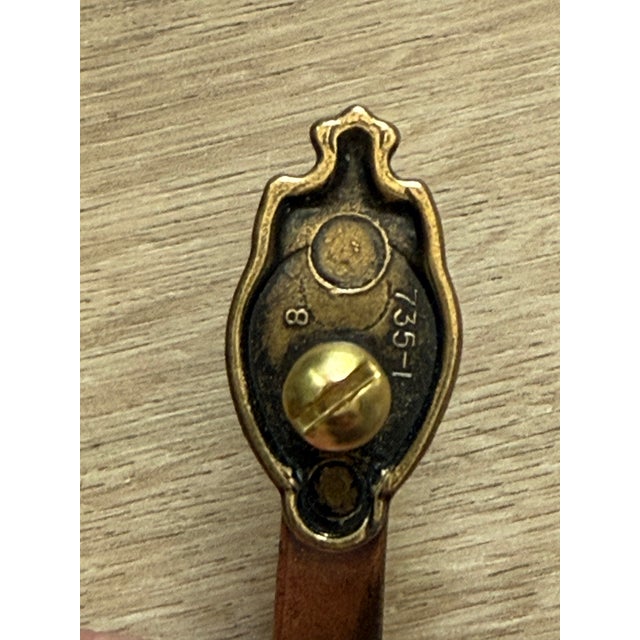 1970s Vintage Amerock Carriage House 735-1 Solid Brass Cabinet Pulls – Set of 16 For Sale - Image 5 of 12