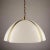 Large White Plastic and Brass Pendant Lamp by Siva Poggibonsi for Arcobaleno, Italy, 1960s For Sale - Image 11 of 11
