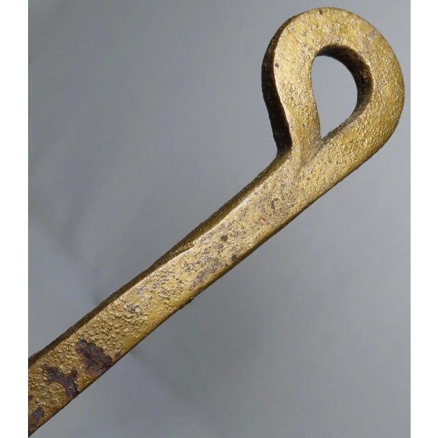 Large Size Early 19th Century Hand Wrought Iron Barn Hook For Sale - Image 9 of 13