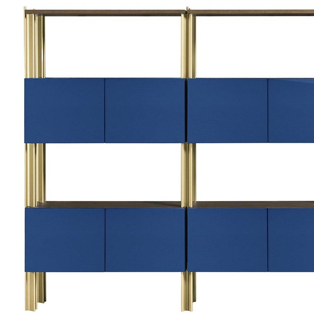Defined by Robert Stadler's modular vision, this bookshelf pairs a strong aluminum extrusion framework with polished...