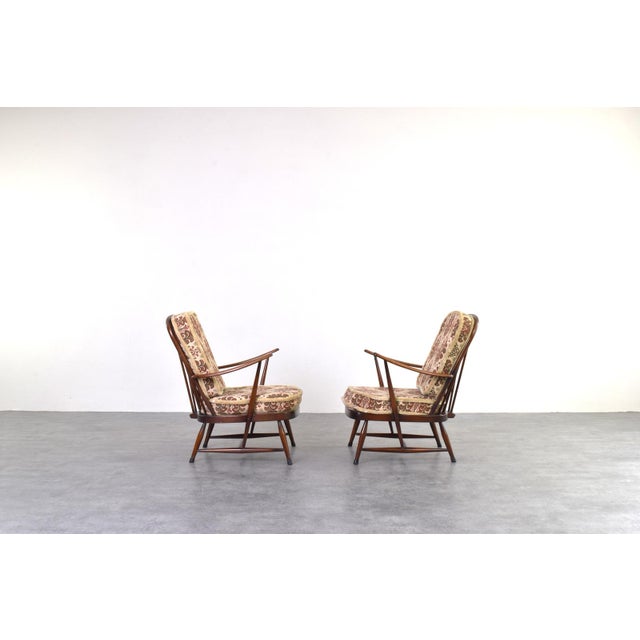 Wood Vintage Armchairs by Lucian Ercolani for Ercol, 1960s, Set of 2 For Sale - Image 7 of 16