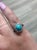 Antique, Turquoise and Diamond Cluster Ring For Sale - Image 4 of 5