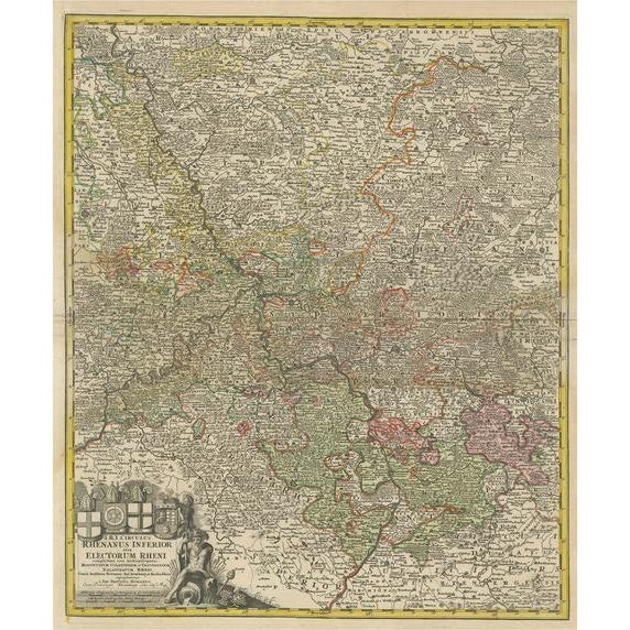 Antique Map of the Lower Rhine Region, Germany For Sale - Image 6 of 6