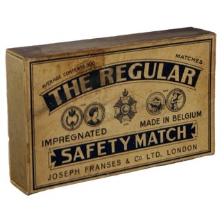 Large Antique Advertising Matchbox, 1908 For Sale