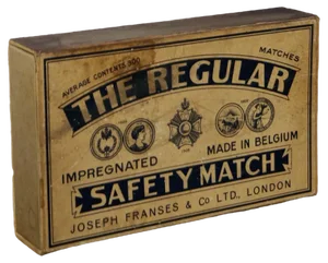 Large Antique Advertising Matchbox, 1908