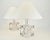 Marked: Handmade Crystal Superior 30%, Royal Leerdam Kristalunie Holland. Lampshades are included in the sale. Dimensions...