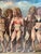 Mid-Century Pop Art Oil Painting Bodybuilders on Beach For Sale - Image 4 of 11