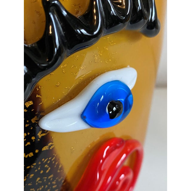 Murano glass fish head vase in the style of Picasso, 1980s A very fine piece from the 1980s, most likely by Mario Badioli....