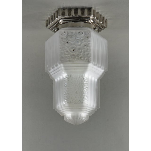1930s 1930s French Art Deco Flush Mount by Francis Hubens & Muller Freres France For Sale - Image 5 of 12