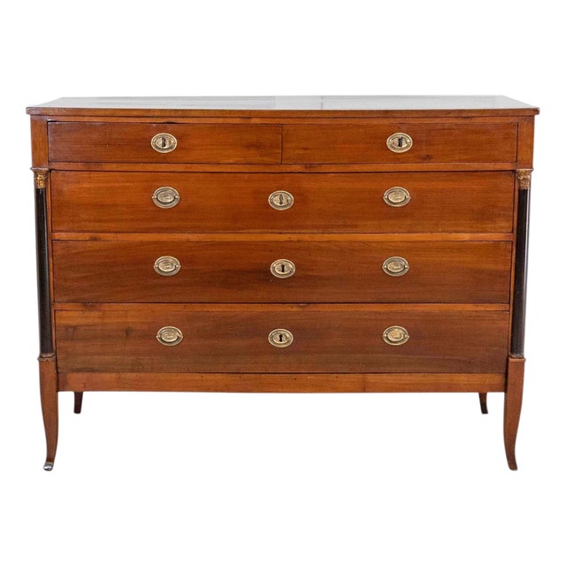 Italian 18th Century Directoire Cherrywood Chest of Drawers For Sale