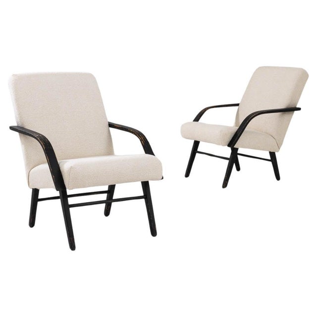 1960s Czechia Upholstered Armchairs - A Pair For Sale - Image 15 of 18