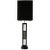 Mid Century Modern Danish Tall Lamp With Quartz and Black Wood 1960's For Sale