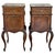 Brown Antique French Mahogany Night Stands or bedside tables with marble top , 1900, A Pair For Sale - Image 8 of 18