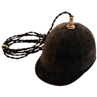English Equestrian Riding Helmet Ceiling Light For Sale