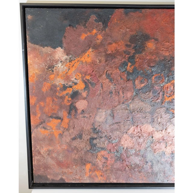 We are selling this cool Mid-Century modern abstract expressionist painting. This painting is mixed media and appars to be...