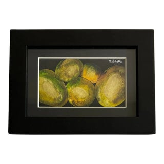 Rock Collection Original Watercolor Painting Signed and Framed For Sale