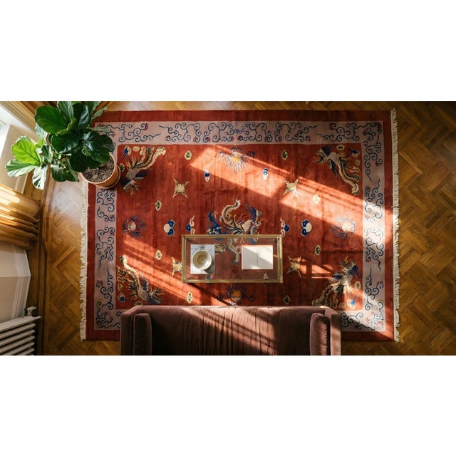 1920s Chinese Art Deco Carpet ( 10' x 13'6" - 305 x 412 ) For Sale - Image 9 of 11