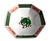 1980s Vintage Fitz and Floyd Chinoiserie Dragon Crest Green Serving Bowl For Sale - Image 5 of 11