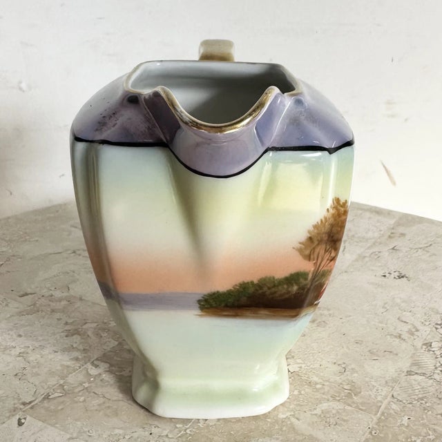 Japanese Vintage Japanese Noritake Porcelain Creamer For Sale - Image 3 of 7