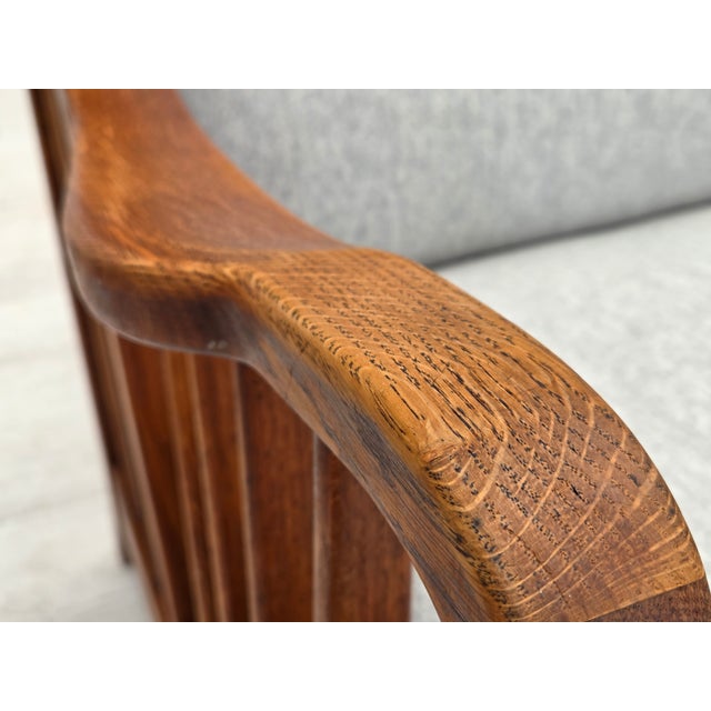 Vintage Scandinavian Two-Seater Sofa in Oak, 1950s For Sale - Image 17 of 18