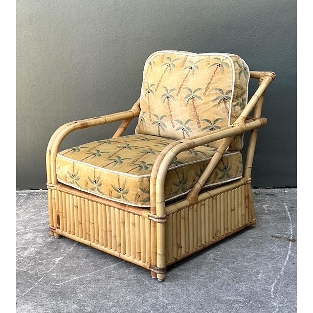 Vintage Bielecky Brothers Rattan Lounge Chair For Sale - Image 11 of 12
