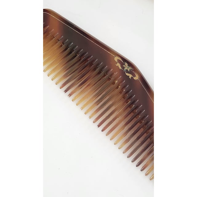 1920s Art Deco Pyralin “La Belle” Tortoiseshell Vanity Dressing Set, Circa 1930s, Usa For Sale - Image 5 of 17