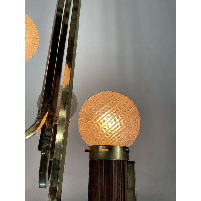 Vintage Italian Floor Lamp with Crystal Globes, 1960s-1970s For Sale - Image 6 of 13