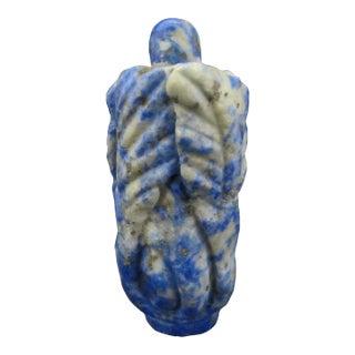 Chinese Carved Natural Lapis Lazuli Leaves Snuff Bottle For Sale