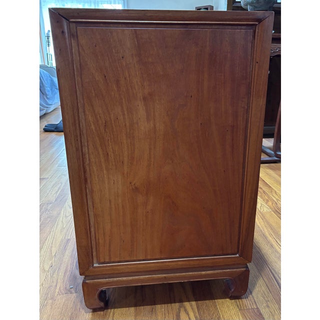 Vintage Chinese Solid Mahogany Ming Style Accent Cabinet For Sale - Image 4 of 12