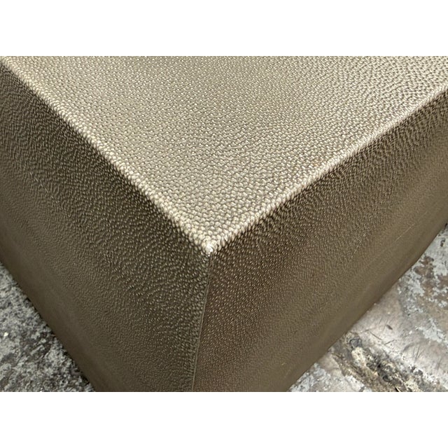 Restoration Hardware Gray Shagreen Plinth Side Tables, Pair For Sale - Image 10 of 12