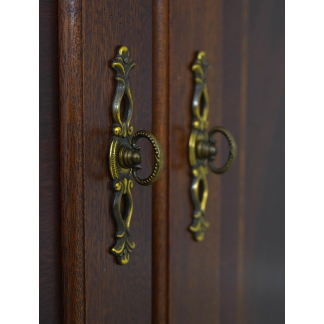 Brown Ethan Allen 18th C. Mahogany Bedroom Armoire For Sale - Image 8 of 18