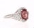4.97 Carat Oval Cut Natural Pink Tourmaline Diamond 14 Karat White Gold Ring This ring has a gorgeous Oval Cut Natural...