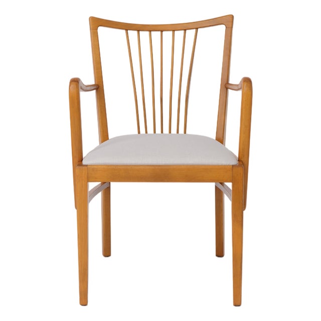 Vintage German Armchair in Beech Wood, 1950s For Sale